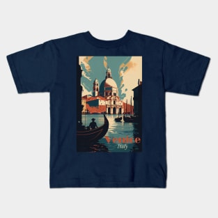 Venice Retro Italy Kids T-Shirt